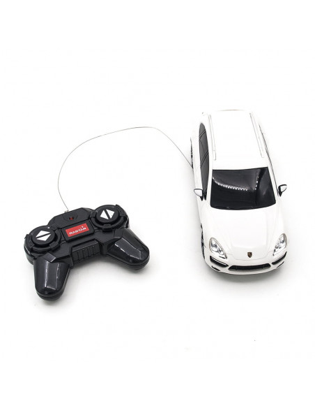 Masina Cu Telecomanda Porsche Cayenne Turbo Alb Cu Scara 1 La
