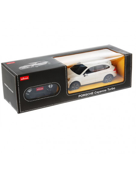 Masina Cu Telecomanda Porsche Cayenne Turbo Alb Cu Scara 1 La