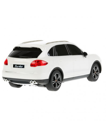Masina Cu Telecomanda Porsche Cayenne Turbo Alb Cu Scara 1 La