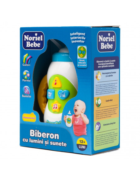 Biberon Cu Lumini Si Sunete, Jucarie Bebelusi Noriel,Uniq16111