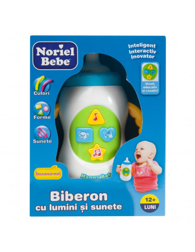 Biberon Cu Lumini Si Sunete, Jucarie Bebelusi Noriel,Uniq16111