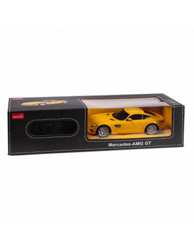 Masina Cu Telecomanda Mercedes Amg Gt Galben Cu Scara 1 La