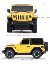 Masina Cu Telecomanda Jeep Wrangler Rubicon Galben Cu Scara 1