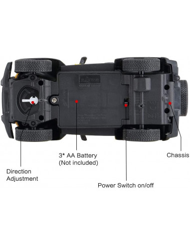 Masina Cu Telecomanda Jeep Wrangler Rubicon Galben Cu Scara 1