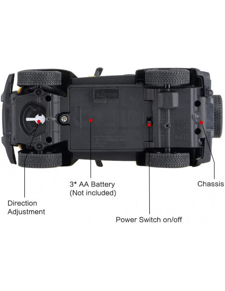 Masina Cu Telecomanda Jeep Wrangler Rubicon Galben Cu Scara 1