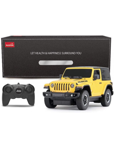 Masina Cu Telecomanda Jeep Wrangler Rubicon Galben Cu Scara 1
