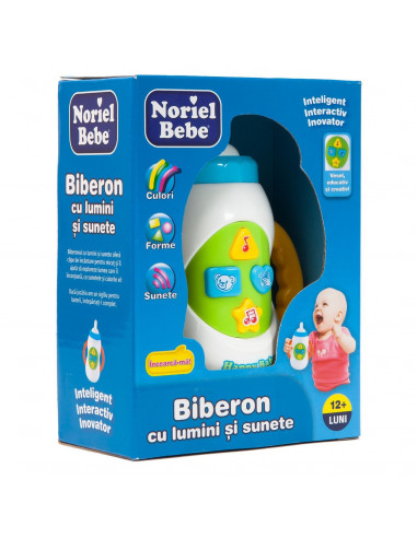 Biberon Cu Lumini Si Sunete, Jucarie Bebelusi Noriel,Uniq16111