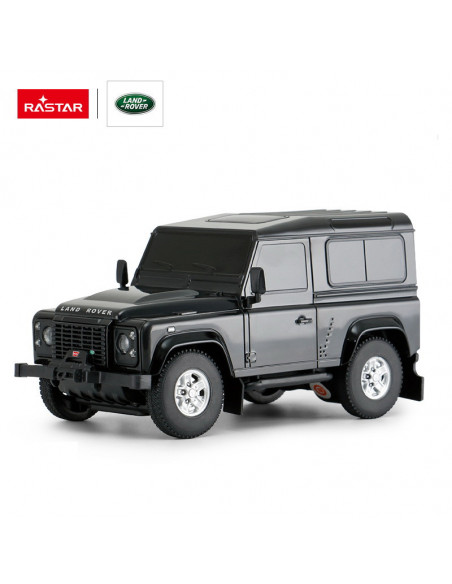 Masina Cu Telecomanda Land Rover Defender Negru Cu Scara 1 La