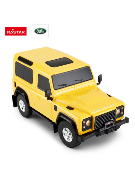 Masina Cu Telecomanda Land Rover Defender Galben Cu Scara 1 La