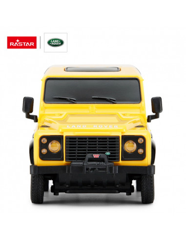 Masina Cu Telecomanda Land Rover Defender Galben Cu Scara 1 La