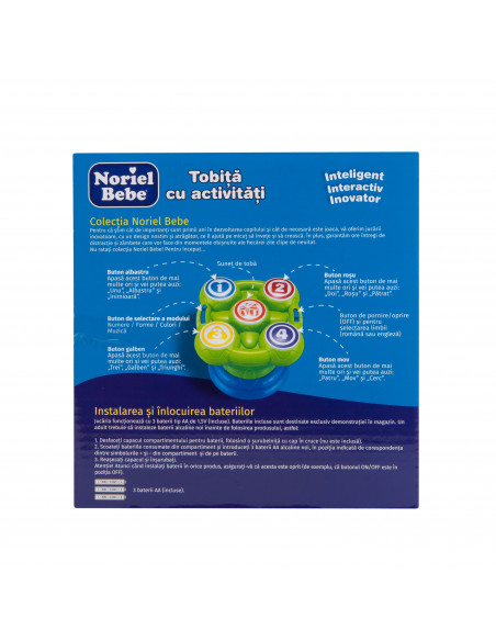 Tobita Cu Activitati, Bilingv, Jucarie Bebelusi Noriel,Uniq6401