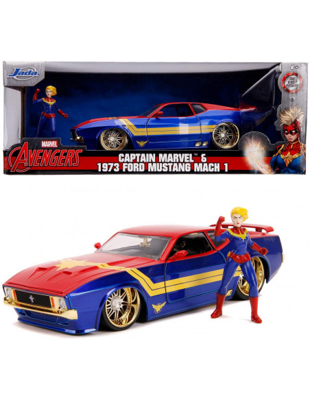 Masinuta Metalica Captain Marvel 1973 Ford Mustang Mach 1 Scara
