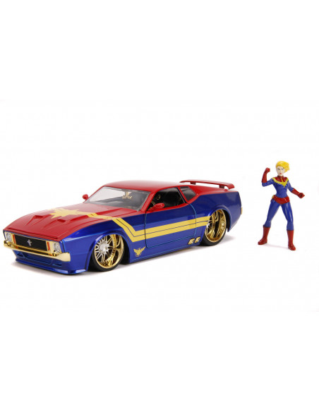 Masinuta Metalica Captain Marvel 1973 Ford Mustang Mach 1 Scara