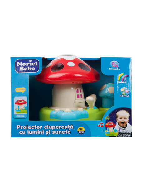 Proiector Ciupercuta Cu Lumini Si Sunete, Jucarie Bebelusi Proiector Ciupercuta Cu Lumini Si Sunete, Jucarie Bebelusi