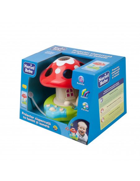 Proiector Ciupercuta Cu Lumini Si Sunete, Jucarie Bebelusi Proiector Ciupercuta Cu Lumini Si Sunete, Jucarie Bebelusi