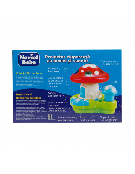 Proiector Ciupercuta Cu Lumini Si Sunete, Jucarie Bebelusi Proiector Ciupercuta Cu Lumini Si Sunete, Jucarie Bebelusi