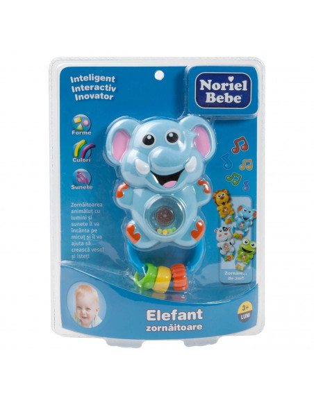 Zornaitoare Elefant, Jucarie Bebelusi Noriel,Uniq6456