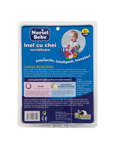 Zornaitoare Inel Cu Chei, Jucarie Bebelusi Noriel,Uniq6500