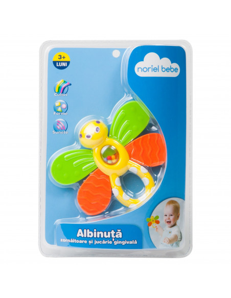 Jucarie Dentitie Albinuta, Jucarie Bebelusi Noriel,Uniq6562