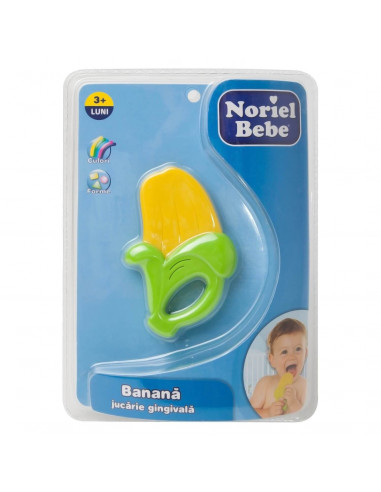 Jucarie Dentitie Banana, Jucarie Bebelusi Noriel,Uniq6609
