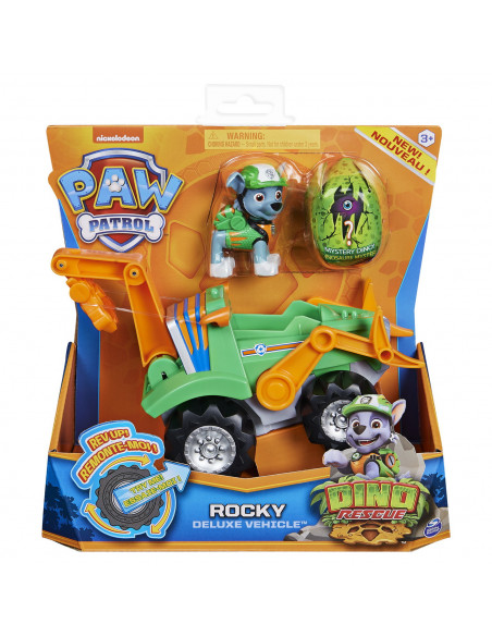 Patrula Catelusilor Set Vehicul Cu Catelus Rocky Si Figurina