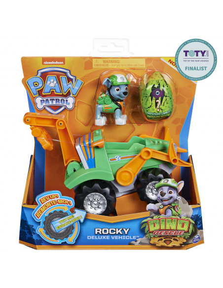 Patrula Catelusilor Set Vehicul Cu Catelus Rocky Si Figurina