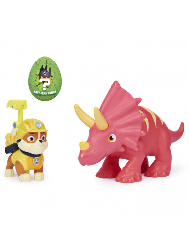 Patrula Catelusilor Set Figurina Catelus Rubble Si Dinozaur