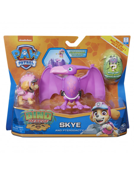 Patrula Catelusilor Set Figurina Catelusa Skye Si Dinozaur