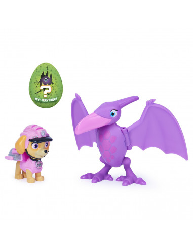 Patrula Catelusilor Set Figurina Catelusa Skye Si Dinozaur