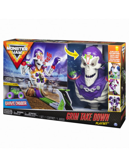 Monster Jam Pista Cu Lansator Doboara-l Pe Grimm,6046632
