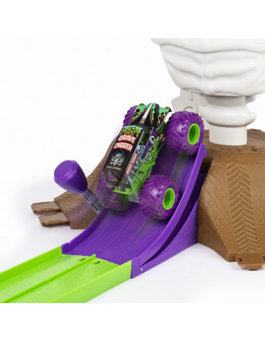 Monster Jam Pista Cu Lansator Doboara-l Pe Grimm,6046632