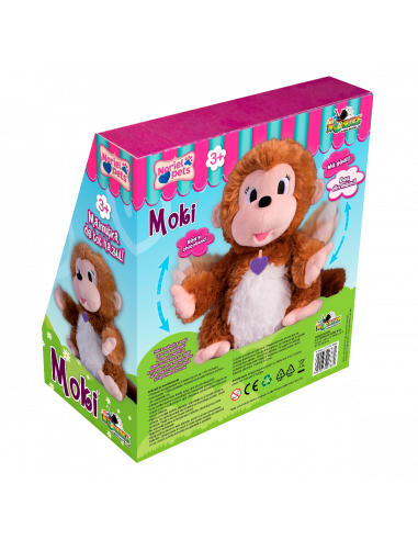 Maimutica Moki, Jucarie De Plush Pets Noriel,INT6680_001