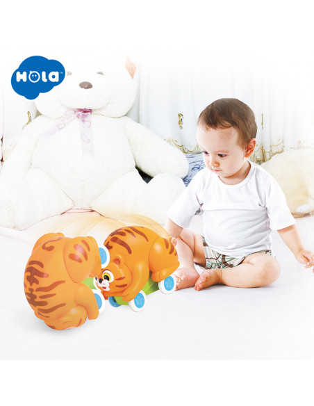 Jucarie Bebe Tigrutul Buclucas Push And Go,3120A_TIGRU