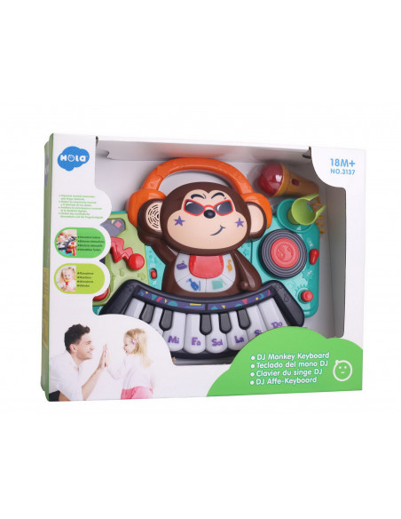 Pianina Bebe Maimutica Dj Cu Lumini Sunete Si Microfon,3137