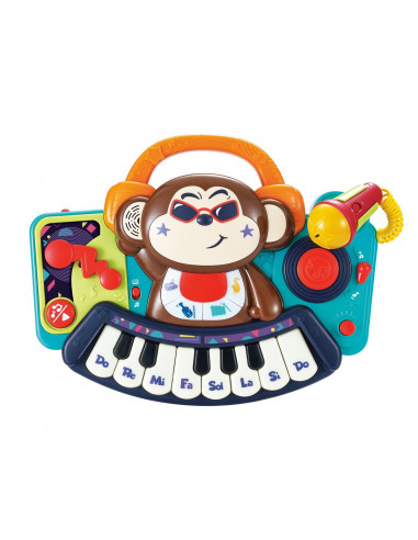 Pianina Bebe Maimutica Dj Cu Lumini Sunete Si Microfon,3137