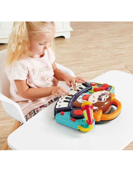 Pianina Bebe Maimutica Dj Cu Lumini Sunete Si Microfon,3137