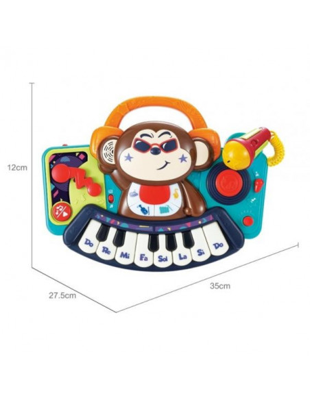 Pianina Bebe Maimutica Dj Cu Lumini Sunete Si Microfon,3137