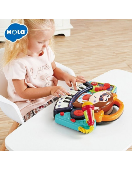 Pianina Bebe Maimutica Dj Cu Lumini Sunete Si Microfon,3137