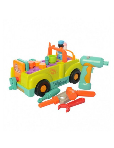Camionul Plin Cu Scule Al Micului Mecanic Cu Lumini Si