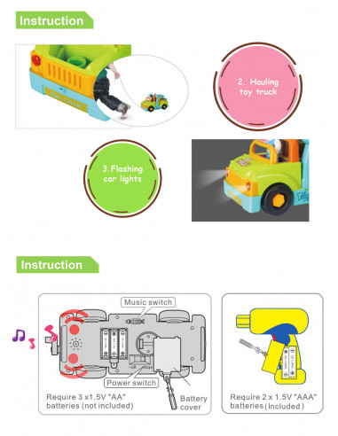 Camionul Plin Cu Scule Al Micului Mecanic Cu Lumini Si