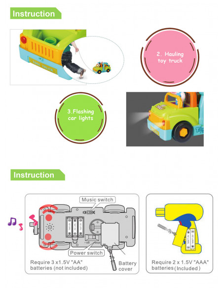 Camionul Plin Cu Scule Al Micului Mecanic Cu Lumini Si