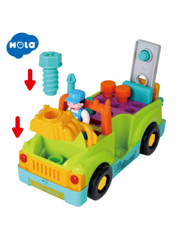 Camionul Plin Cu Scule Al Micului Mecanic Cu Lumini Si