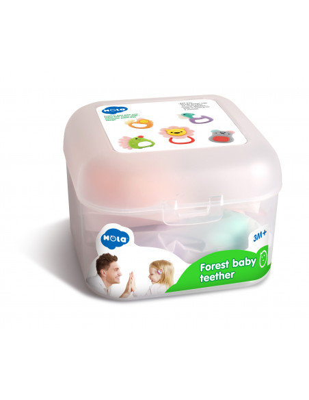 Set 5 Jucarii Pentru Dentitie In Cutie Forest Baby,E318A