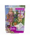 Papusa Barbie Set Cu Catelusi,MTFXH08