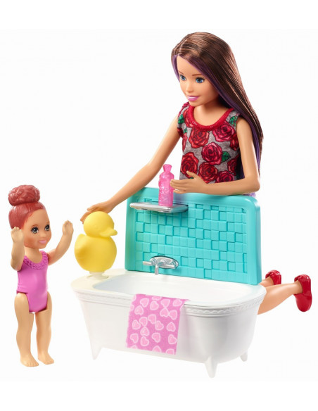 Papusa Barbie Mamica Satena Cu Bebelus,MTFHY97_FXH05