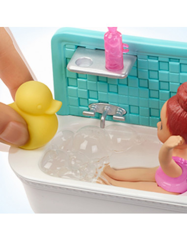 Papusa Barbie Mamica Satena Cu Bebelus,MTFHY97_FXH05