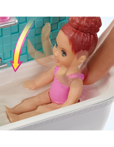 Papusa Barbie Mamica Satena Cu Bebelus,MTFHY97_FXH05