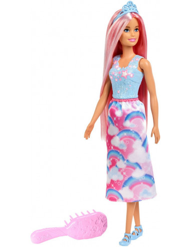 Barbie Barbie Printesa Cu Rochita Curcubeu,MTFXR94_FXR93