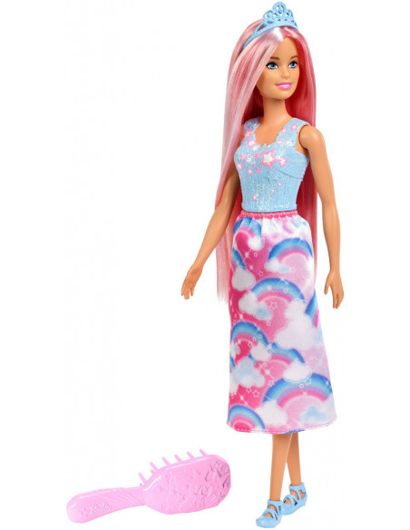 Barbie Barbie Printesa Cu Rochita Curcubeu,MTFXR94_FXR93