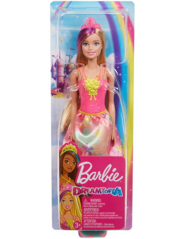 Barbie Papusa Printesa Dreamtopia Cu Coronita Roz,MTGJK12_GJK13
